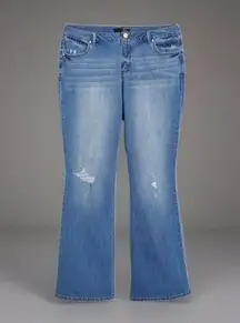 Blue distressed jeans