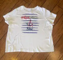 Studio Works red, white, and blue Short Sleeve Tee Fourth of July XXL