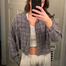 American Eagle  Cropped Flannel