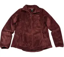 North Face Women's Osito Coat Jacket High Pile Teddy Fleece Size Small Rust