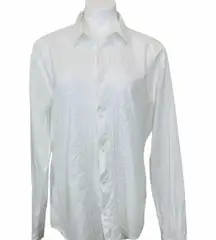 White Embroidered Button Up Shirt