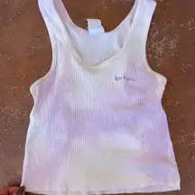 iets Frans cropped purple tie dye tank top 