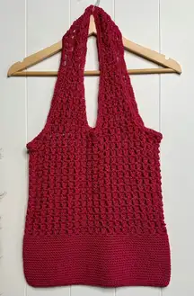 Free People bag open knit shoulder bag crochet tote