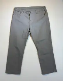 Michael Kors Women's Gray Straight Leg Cropped Pants Capris Size 10