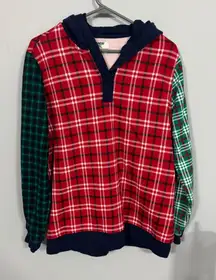 Lands’ End Long Sleeve Serious Sweats Button Hoodie Women’s Size Medium 10 - 12