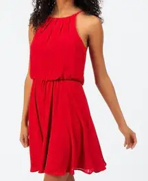 Francescas Red A Line Dress