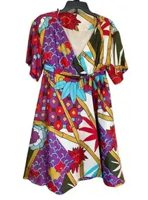 Bendels fancy dress vintage wrap colorful‎