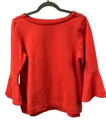 Tommy‎ Bahama Sea Glass Bell Sleeve Crew Neck Sweatshirt Womens size XS
