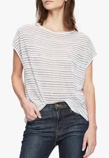 NWT Theory Low Back Striped Pullover Knit Top