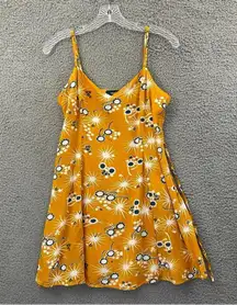 Modcloth On Cloud Nineties Shift Dress Floral Yellow Women's Small‎