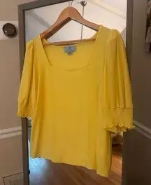 Cece Yellow Top Size Large