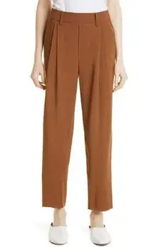 Vince Stovepipe Crop Pull-On Pleated Vicuna Brown Pants Women’s Size XL NWT