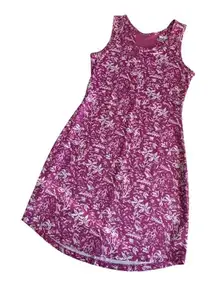 Columbia PFG Freezer III Fuchsia Tropical Print Sleeveless Dress Womens XS