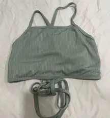 Green bathing suit bottoms and top!