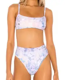 L*SPACE Tie Dye Two Piece Bikini Bitsy Cut Bottoms Pastel Beach Boho Small Large