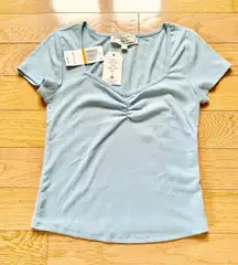 Light Blue Cropped Baby Tee