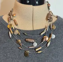 Chico's Gold and Silver Multi-Strand Necklace