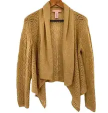 Women’s Wool Blend Crochet Open Front Loose Knit Cardigan Sweater