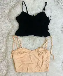 Bundle / lot 2 casual crop tops size s