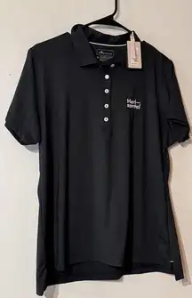 NEW  Womens Size XL Golf Polo Shirt Performance Black Company Logo