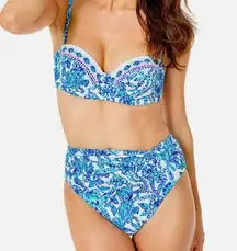 - Yarrow High Waisted Bikini Bottom Swimming Pool Beach Preppy