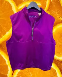 Bob‎ Timberlake Purple 1/4 Zip Sleeveless Sweatshirt Size Medium