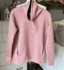 Rose Pink Quilted Pullover Womens Medium