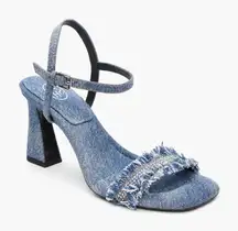 Ash‎ Lover Ankle Strap Sandals Heels 39 Denim Studded