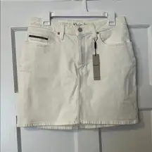 Calvin Klein Creamy White Denim Skirt