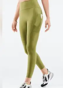 Trinity Motion365 Olive Green High Waist Side Pocket Leggings