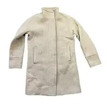 J. Crew Stadium Cloth City Coat Women's 6 TALL Wool Blend Nello Gori Funnel-Neck