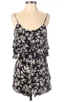 Black Floral Romper