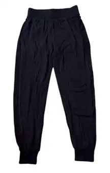 Magaschoni Black Modal Super Soft Stretch Knit Comfort Lounge Joggers Large