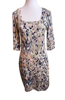 Jean-Pierre Klifa (Paris) Multi colored/neutral blues womans dress size medium