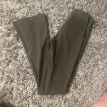 lululemon mini flare regular army green size 6