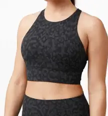 Lululemon Energy Bra High Neck Long Line Medium Support B-D Camo Deep Coal Multi