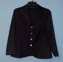 Lafayette 148 Ruffle Hem 4 Button Blazer with Bow Size 10