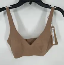 Skims Naked Plunge Bra Wireless‎ Kim Kardashian Sienna Beige Brown Tan Size XXS
