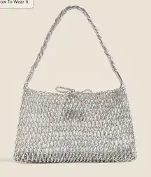 J.Crew Small Cadiz handknotted shoulder bag in metallic