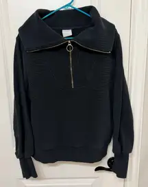 Varley Black Cowl Neck Sweater