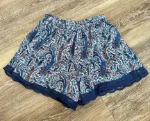 Lush (Nordstrom) blue lace shorts S