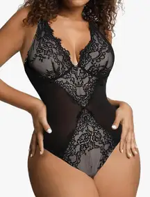 Shapewear Bodysuit V Neck Tummy Control Tank Tops Low Back Thong Bodysuit 