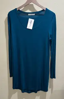 NWT Chris & Carol Large Teal Long Sleeve Tee