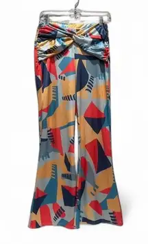 Ei8th Hour Colorful Abstract Patterned Flare Pants Sz UK 10 / US 6