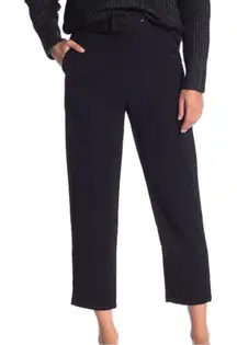 Elodie Pants Womens‎ Large Black Belted High Rise Crop Ankle Trousers