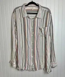 Terra & Sky NWT Striped Long Sleeve Button Down H38