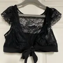 Contradiction by Pour Moi For your Eyes Only Tie Front Bralette Size 12 UK