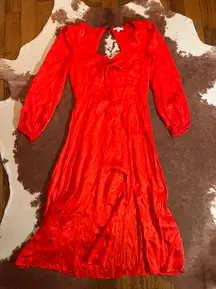 red midi dress  size small