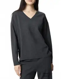 Uniqlo Washable Milano Sweater | V-Neck Dark Gray NWT Large