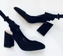 Club Monaco NEW  suede Mary Jane heels with strap